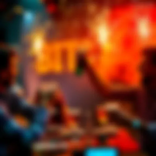 Investors celebrating Bitcoin's recent price surge with drinks and cheers