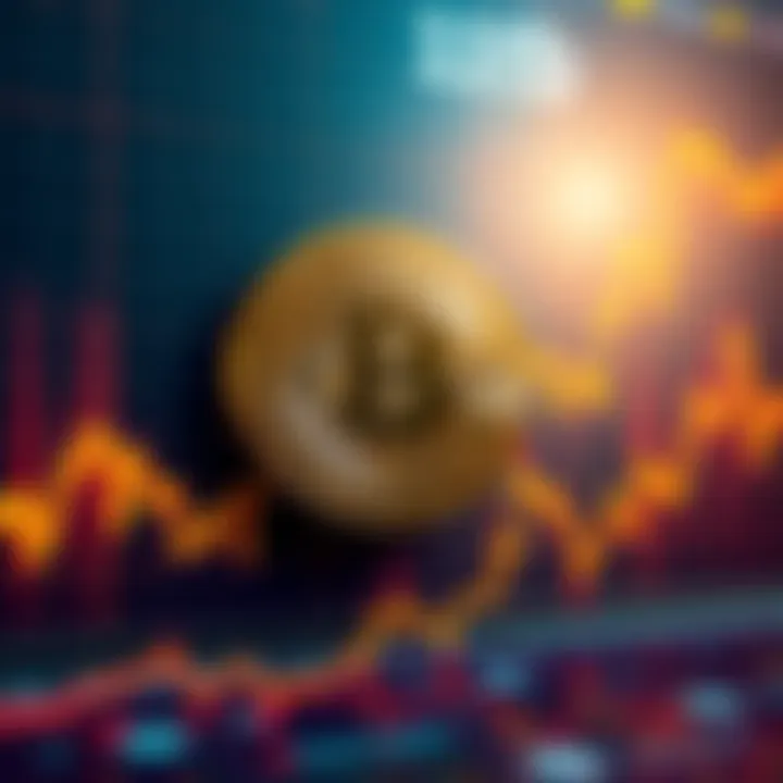 A chart showing Bitcoin price projections with a dollar sign illustrating the potential for growth in the cryptocurrency market.