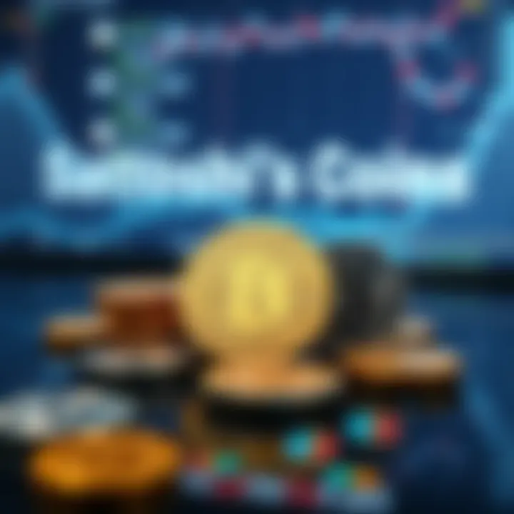 A collection of Bitcoin coins set against a modern digital backdrop, symbolizing the debate over Satoshi's coins in the quantum computing era.