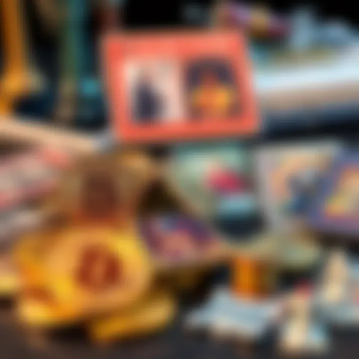 A collection of shiny Bitcoin coins displayed alongside trading cards and antiques on a table, highlighting the debate on Bitcoin's value as a collectible rather than an asset.