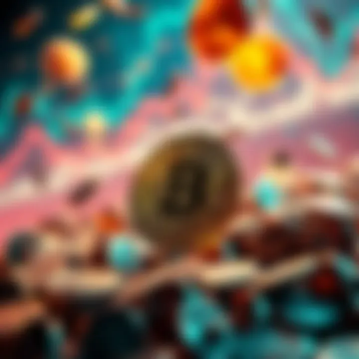 Bitcoin coins falling down, symbolizing a market crash and highlighting scams in cryptocurrency