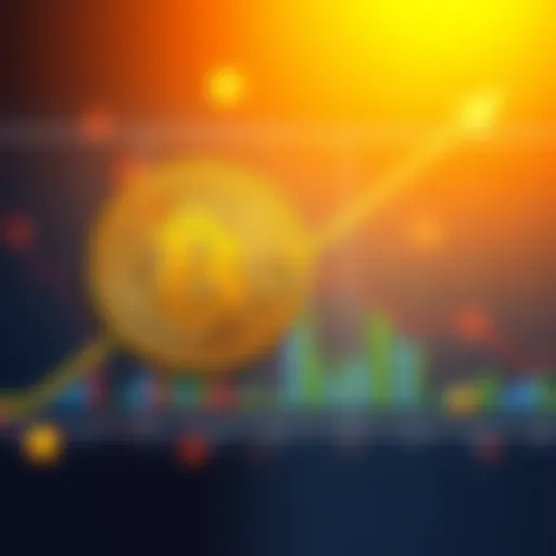 A graph showing a sharp decline in Bitcoin value with worried investors in the background.