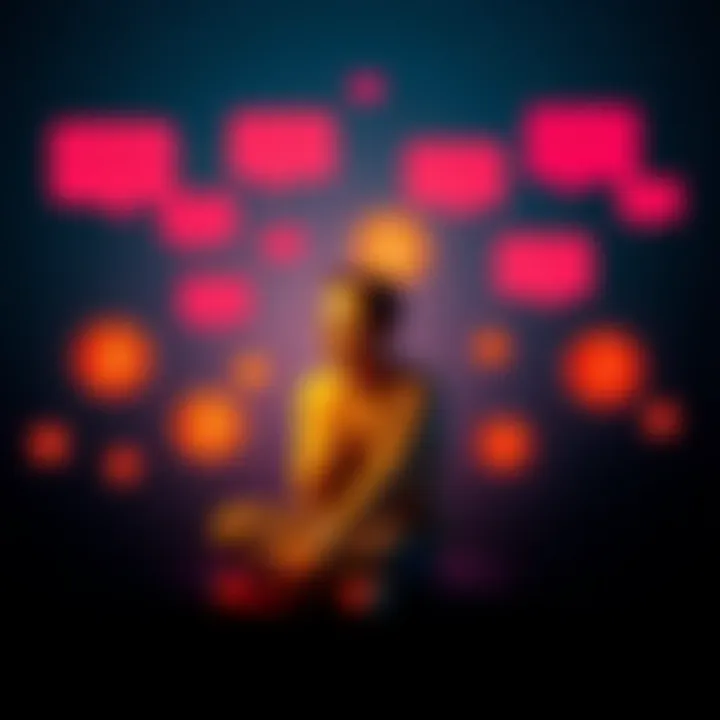 A person sits in a thoughtful pose, surrounded by symbols of Bitcoin and negative comment bubbles, indicating their journey from criticism to acceptance.