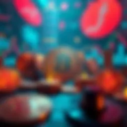 Bitcoin cycles and events Illustration showing Bitcoin symbols with key events like market speculation and economic factors in the background