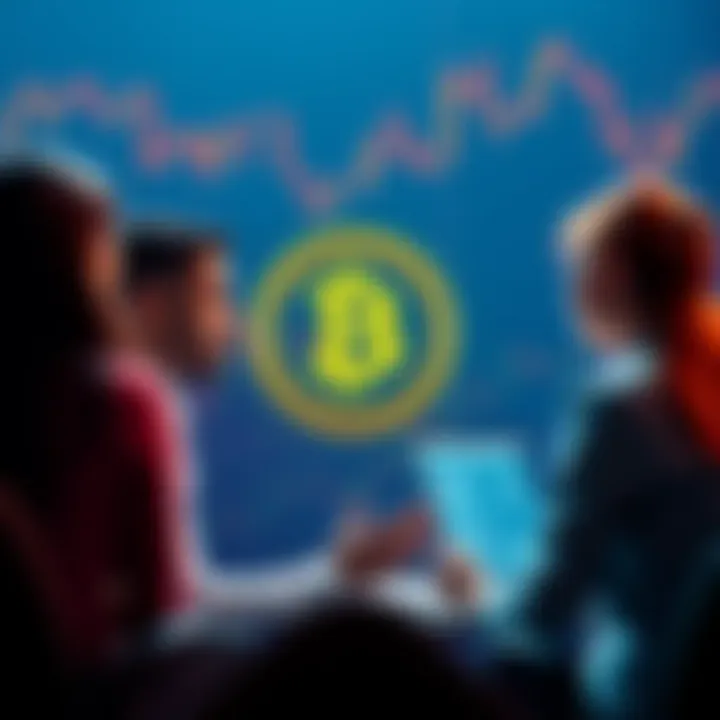 Bitcoin Discussion Thread People engaging in conversation about Bitcoin with charts and graphs displayed