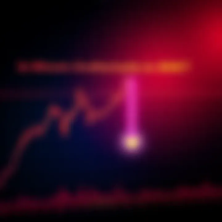 A chart displaying Bitcoin's value declining, with a highlighted drop towards the $60,000 mark