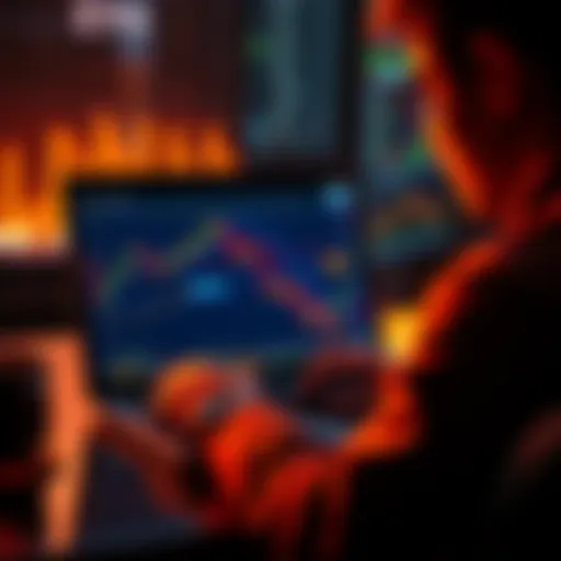 A person looking at Bitcoin and ETF charts on a laptop, weighing investment options.