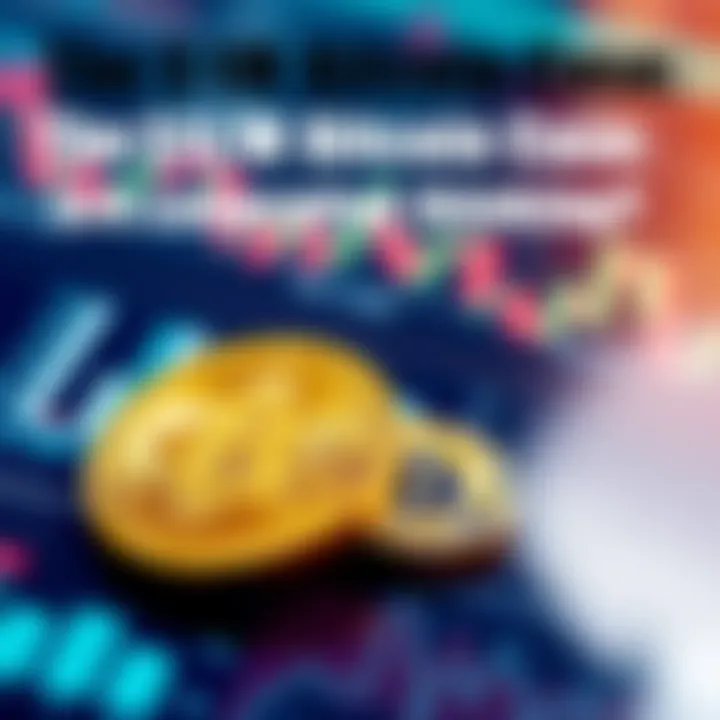 An illustration showing Bitcoin coins alongside financial charts and graphs, symbolizing the influence of Bitcoin on finance