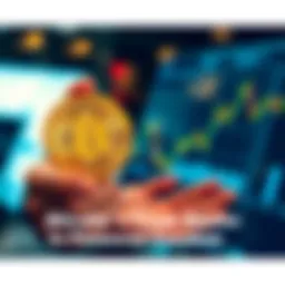 A person holding a Bitcoin in one hand and a stock chart in the other, representing the choice between Bitcoin and traditional investments for financial independence.