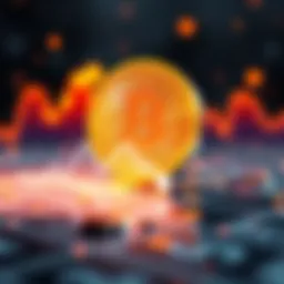 Bitcoin Fire Sale A graphic showing a Bitcoin symbol with a downward trend line, depicting a price drop and urgency to buy