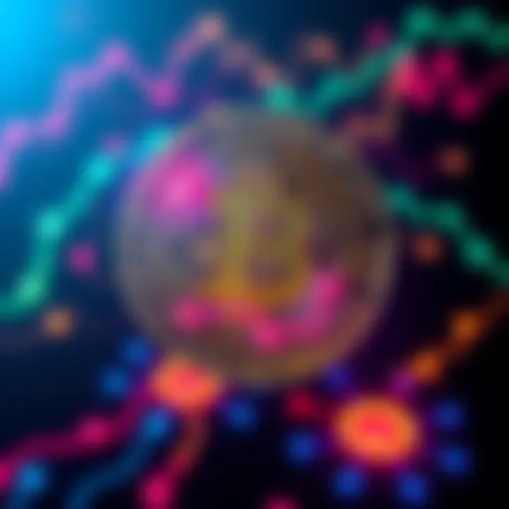 A visual representation of Bitcoin with a fork symbol, showing paths leading to Bitcoin Cash and other forks, symbolizing decentralized development.