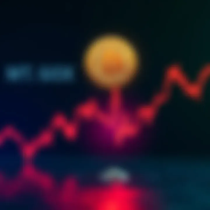 A visual representation showing a digital Bitcoin symbol connected to a falling graph, indicating loss and uncertainty, reflecting the failed Mt. Gox funds proposal