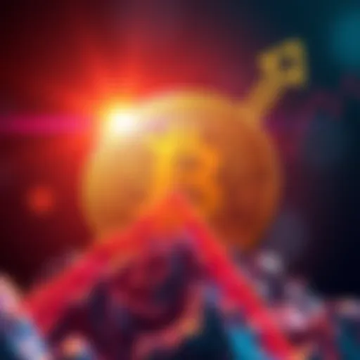 Bitcoin Future Concept A graphic showing the Bitcoin logo with arrows indicating upward and downward trends, symbolizing the volatility and potential growth of Bitcoin in 2026.