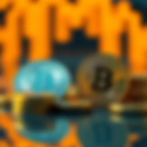 A comparison of Bitcoin and gold coins, symbolizing the shift in cryptocurrency values, with a reflective background showing a former Bitcoin supporter pondering their choices.