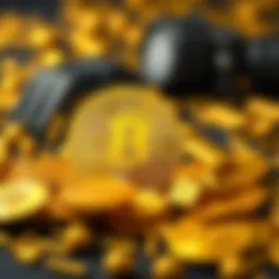 A visual comparison of Bitcoin and gold coins, showing Bitcoin's digital nature against traditional gold's physical form. The image highlights skepticism about Bitcoin's value.