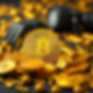 A visual comparison of Bitcoin and gold coins, showing Bitcoin's digital nature against traditional gold's physical form. The image highlights skepticism about Bitcoin's value.