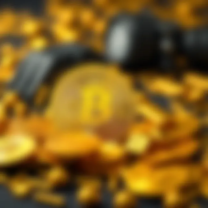 A visual comparison of Bitcoin and gold coins, showing Bitcoin's digital nature against traditional gold's physical form. The image highlights skepticism about Bitcoin's value.