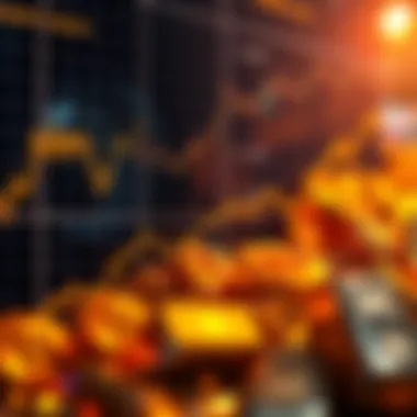 Graph showing Bitcoin rising while gold drops, reflecting recent market changes due to US-Iran conflict