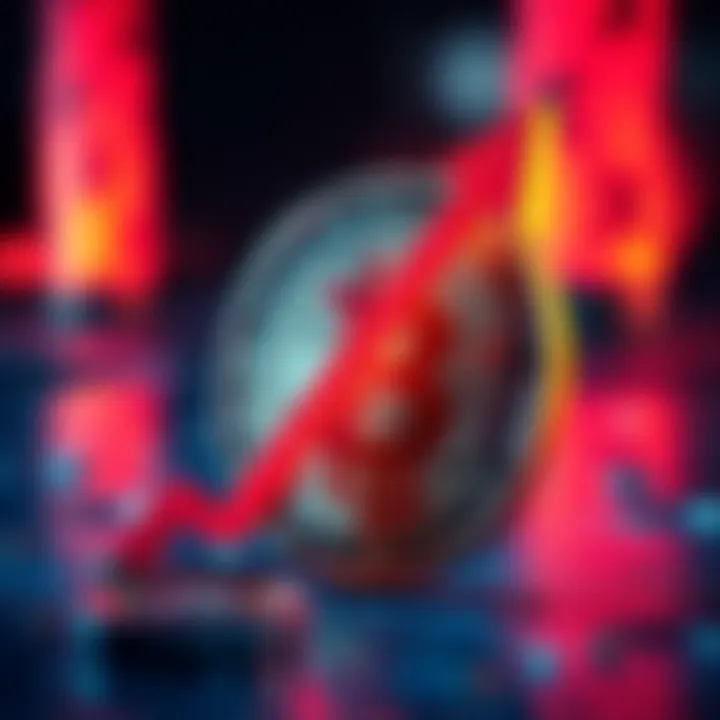 A Bitcoin symbol with an upward arrow suggesting growth and potential in value