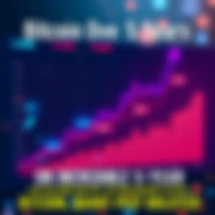 A chart showing Bitcoin price growth over five years, highlighting impressive returns for long-term holders, with upward trends and percentages displayed.