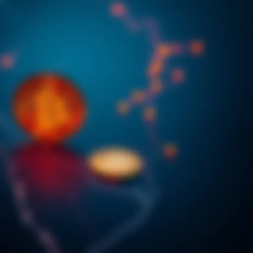 A graphic showing Bitcoin symbols alongside a map of the Hormuz Strait, illustrating their relationship.