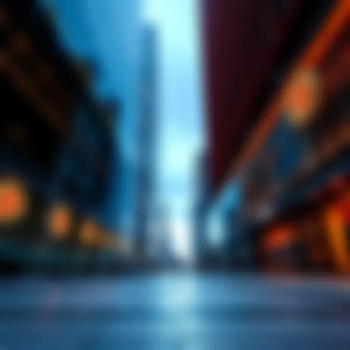 An image showing Bitcoin logos with modern office buildings in the background, symbolizing institutional adoption of cryptocurrency.