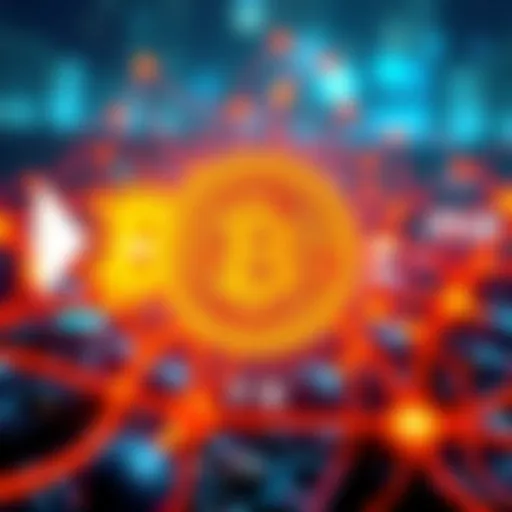 Bitcoin and Internet Connection An illustration showing the equation f(a,b,c,d) linking Bitcoin with technology, featuring symbols for time, distance, mass, and charge.