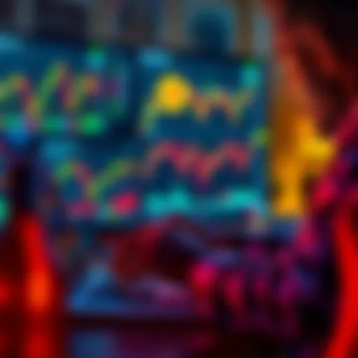 A person examining Bitcoin price charts and cryptocurrency options on a laptop