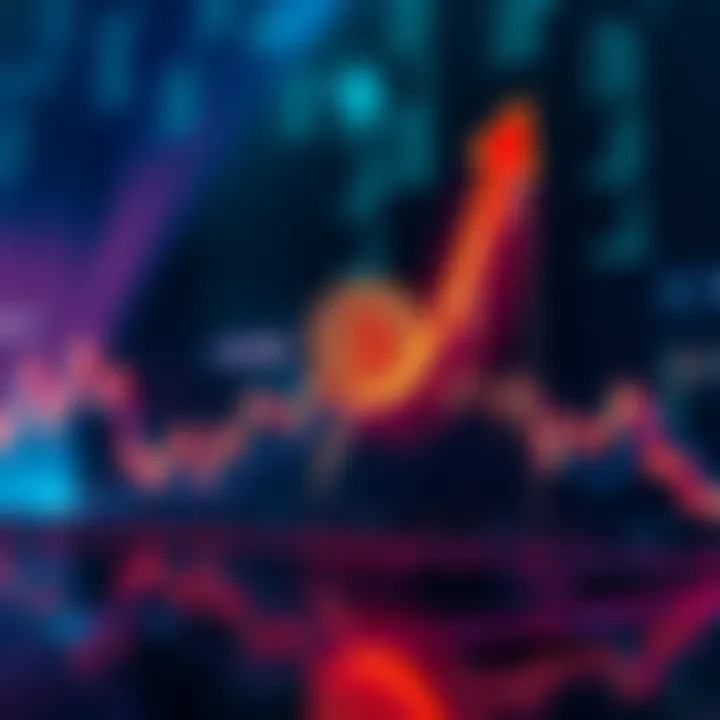 A graph showing Bitcoin price trends with upward arrows indicating potential growth opportunities.