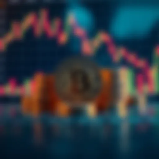 A visual representation of Bitcoin coins stacked with a financial chart in the background, symbolizing investment strategies and wealth accumulation.