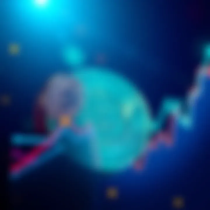 A close-up of the Bitcoin symbol with an upward trending graph in the background, illustrating its investment potential.
