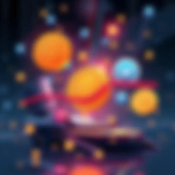 Illustration showing potential threats to Bitcoin, including quantum computing, mining centralization, and regulations represented visually with symbols