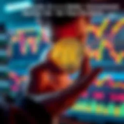 A person examining a Bitcoin symbol while comparing it with traditional stock charts, highlighting investment safety.