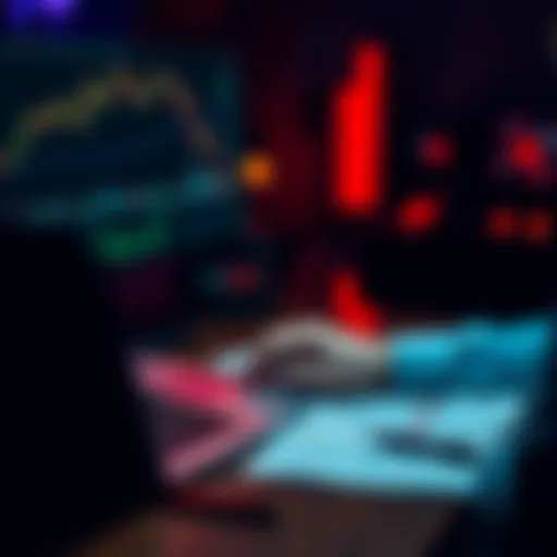 A person analyzing Bitcoin charts and investments with a laptop and notes on a desk.