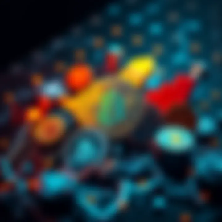 A visual representation of investment strategies in Bitcoin and cryptocurrencies, showing diverse portfolio allocations with Bitcoin at the center.