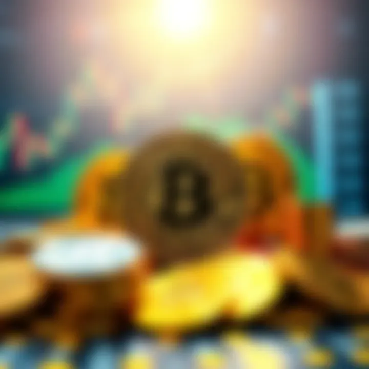 Three strategies for Bitcoin investing: dollar-cost averaging, holding, and taking partial profits illustrated with coins and charts.