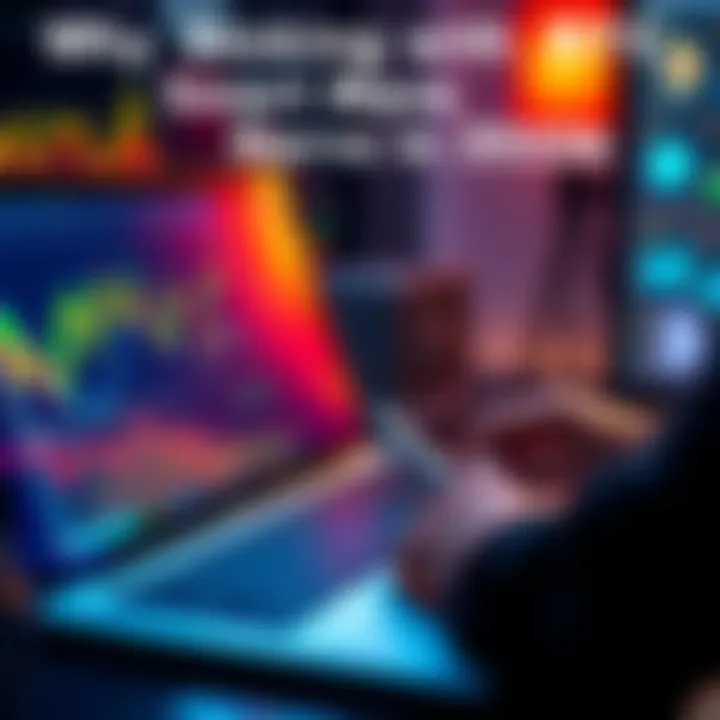 A person analyzing Bitcoin charts and graphs on a laptop, focusing on market stability and long-term investment