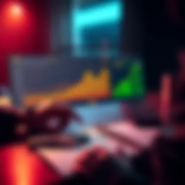 Bitcoin Investment Time Horizon A person considering Bitcoin investment strategies, looking at a graph showing short-term and long-term growth potential, with a calculator and notebook on a table.