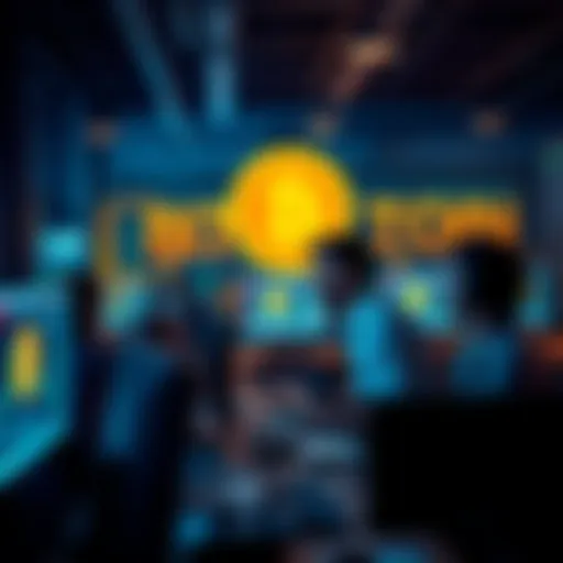 A group of individuals looking at computer screens and discussing Bitcoin key-scanning efforts