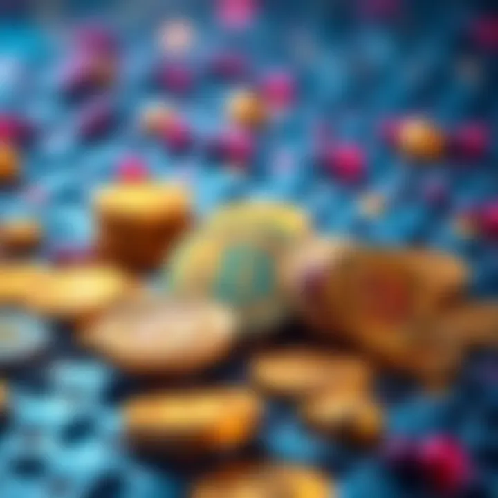 A graphic showing Bitcoin coins on the main blockchain, highlighting the concept of staking for returns without using wrapped tokens.