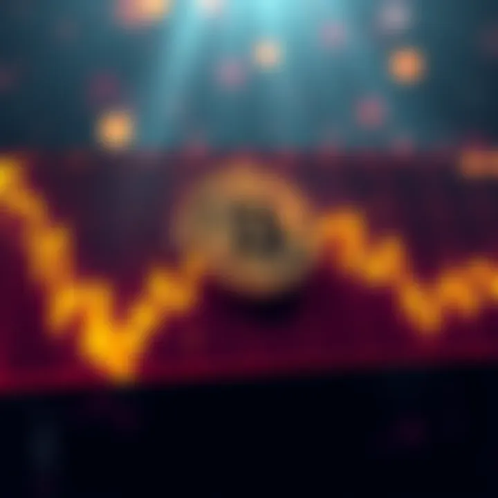Bitcoin Market Analysis A graph showing Bitcoin price fluctuations with a downward trend, symbolizing market uncertainty and potential buying opportunities.