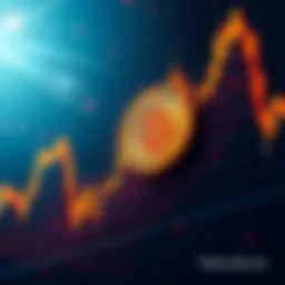 Bitcoin chart with a downward trend A graph showing Bitcoin price dropping, symbolizing market uncertainty and risks of waiting for a market bottom