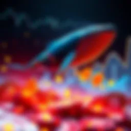 A graphic showing Bitcoin value dropping with whales and ETF symbols fading away