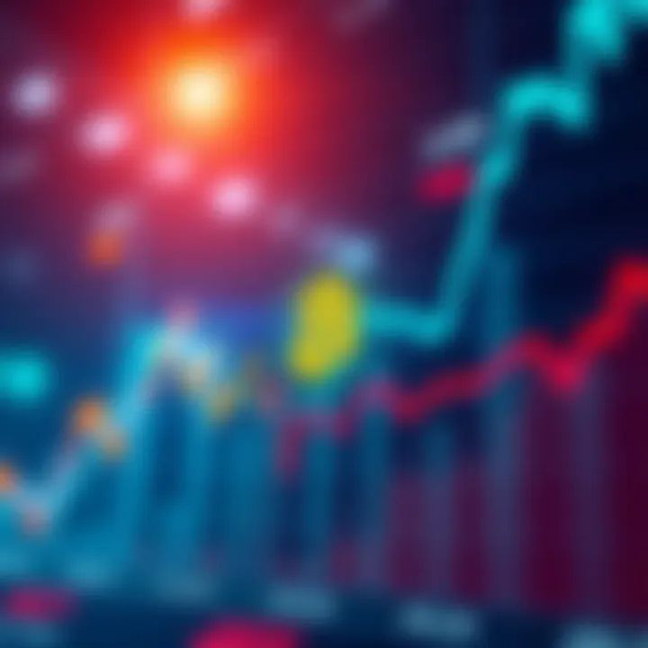 A graph showing Bitcoin prices dropping alongside rising inflation indicators, reflecting economic tensions surrounding oil prices.