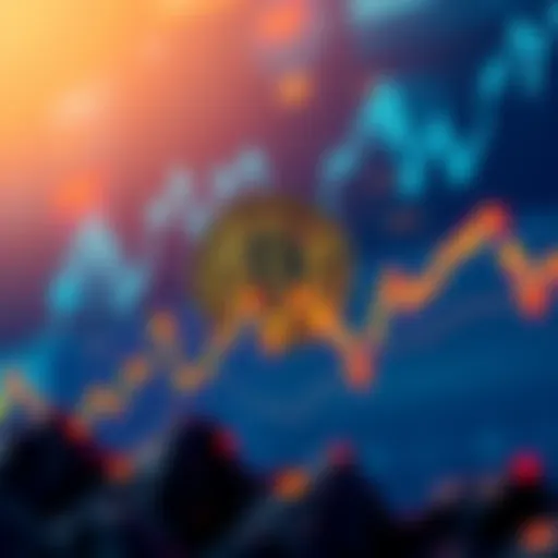 A graph showing a significant decline in Bitcoin value with a bear symbol, indicating a bearish phase.