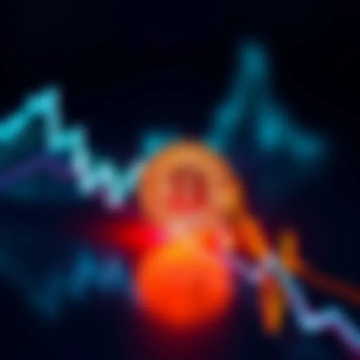 Graph showing Bitcoin's bear market with downward trend and small price rally