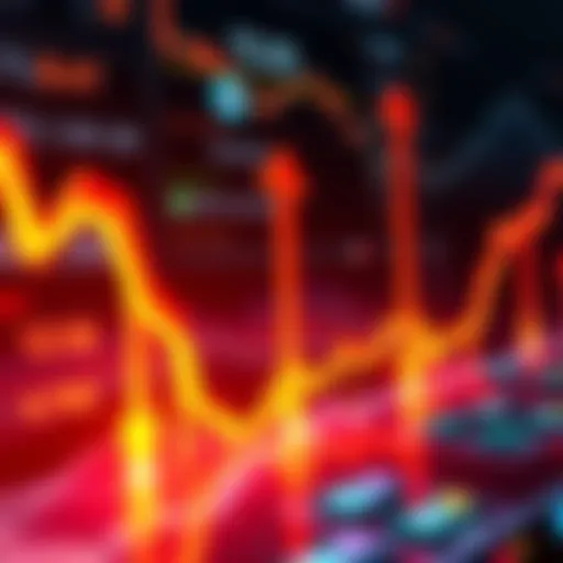 A visual representation of Bitcoin price fluctuations with arrows indicating ups and downs, symbolizing market uncertainty and hope for improvement in December.