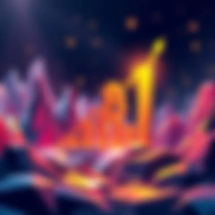 An illustration showing Bitcoin reaching a significant milestone with rising graphs and charts, symbolizing growth in the cryptocurrency market.