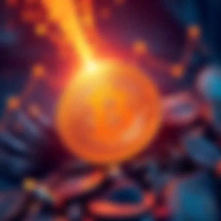 A graphic showing Bitcoin symbols with milestones like reduced mining supply and aging metrics, symbolizing growth in cryptocurrency.