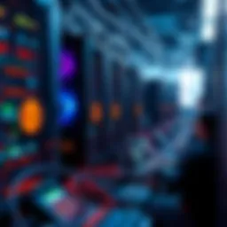 A group of Bitcoin miners operating their rigs, showcasing a busy mining facility with illuminated screens and hardware, indicating a resurgence in activity due to increased hashrate.